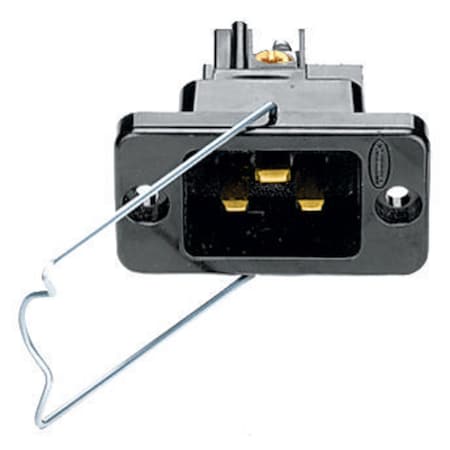 Hubbell Wiring Device-Kellems Straight Blade Inlet, Non-NEMA, 20/16 A, 250V AC, 2 Pole, 3 Wire H320BL